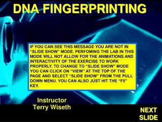 DNA FINGERPRINTING