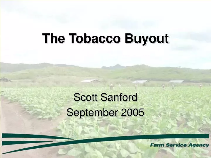 the tobacco buyout