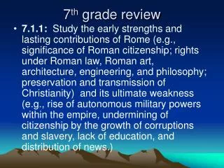 7 th grade review