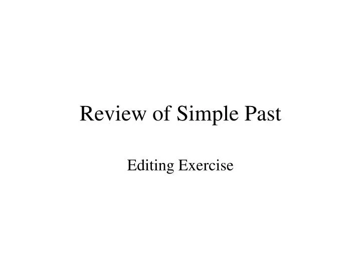review of simple past