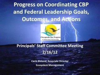 Progress on Coordinating CBP and Federal Leadership Goals, Outcomes, and Actions