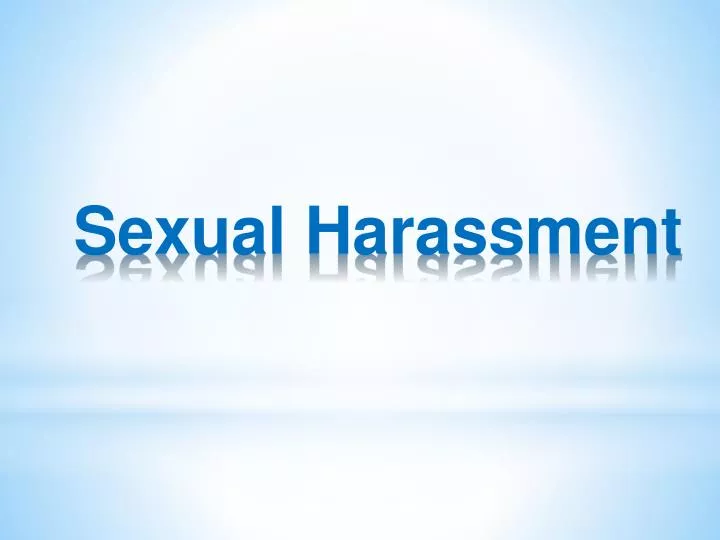 sexual harassment