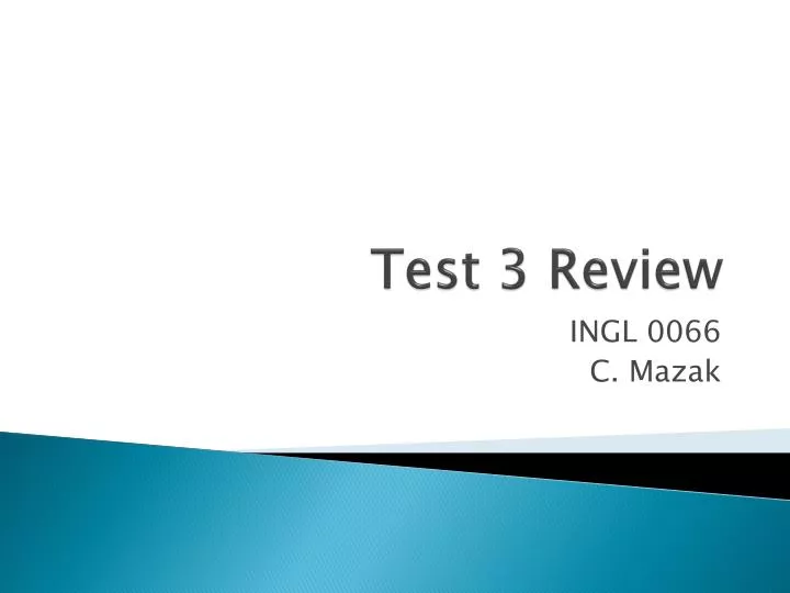 test 3 review