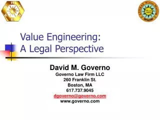 Value Engineering: A Legal Perspective