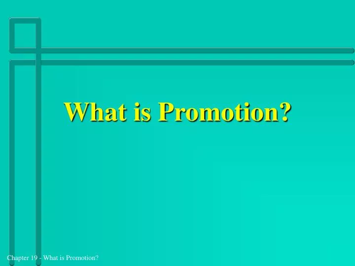 what is promotion