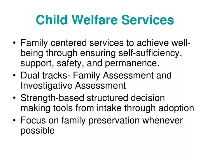 child welfare services