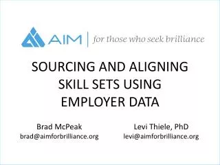 SOURCING AND ALIGNING SKILL SETS USING EMPLOYER DATA