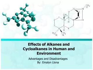 Effects of Alkanes and Cycloalkanes in Human and Environment
