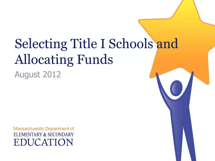 selecting title i schools and allocating funds