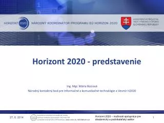horizont 2020 predstavenie