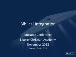 Biblical Integration