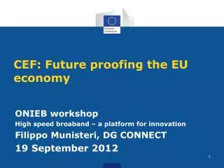CEF: Future proofing the EU economy