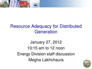 Resource Adequacy for Distributed Generation