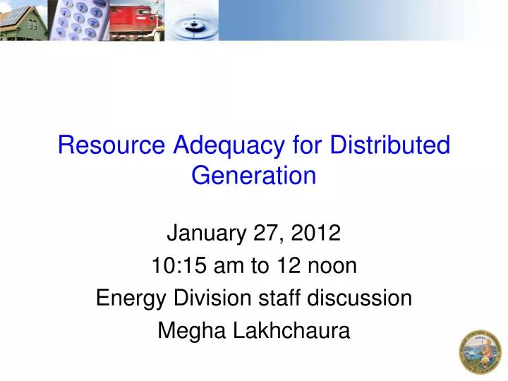 resource adequacy for distributed generation