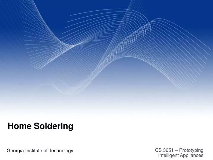 home soldering