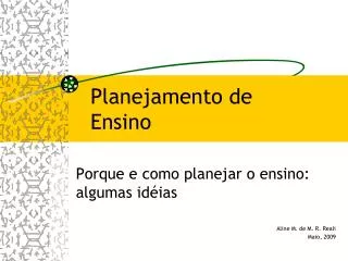 planejamento de ensino