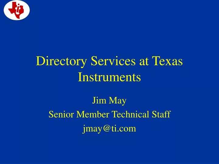 directory services at texas instruments