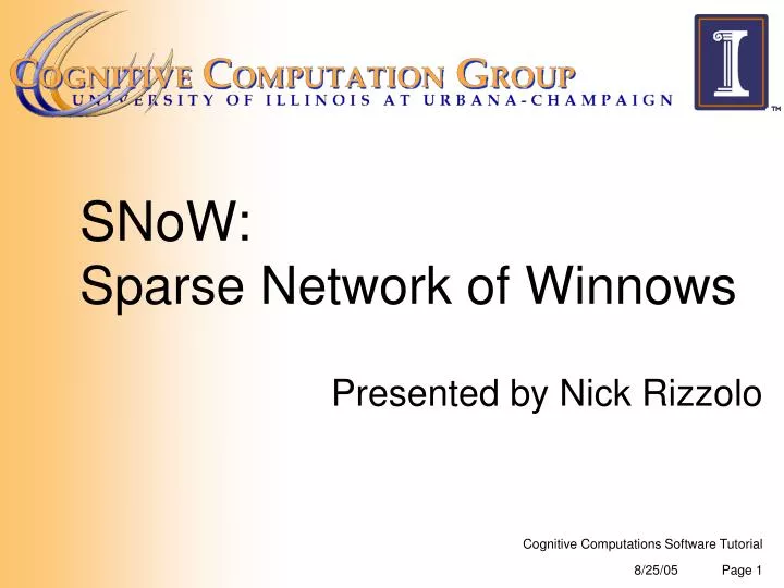 snow sparse network of winnows