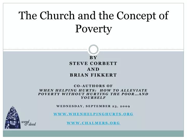 the church and the concept of poverty
