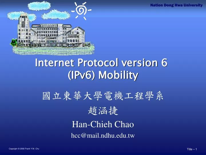 internet protocol version 6 ipv6 mobility