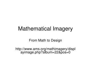 Mathematical Imagery