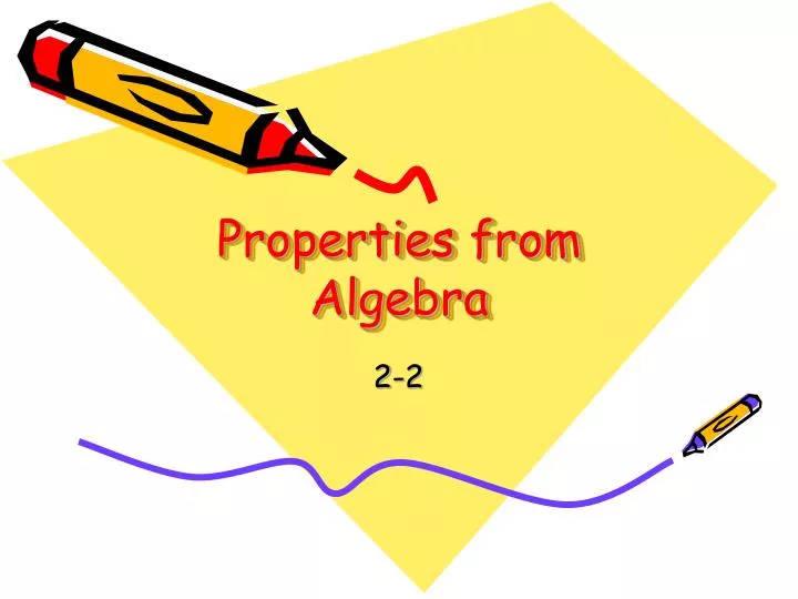 properties from algebra