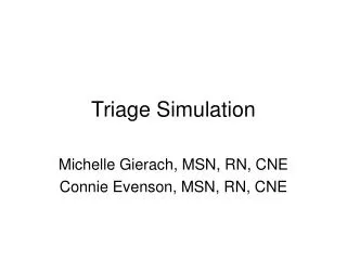 Triage Simulation