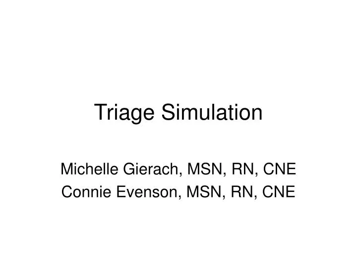 triage simulation