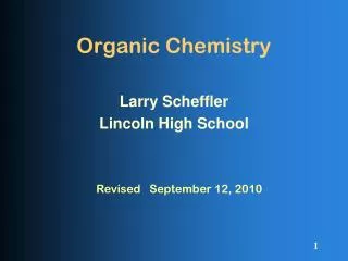 Organic Chemistry