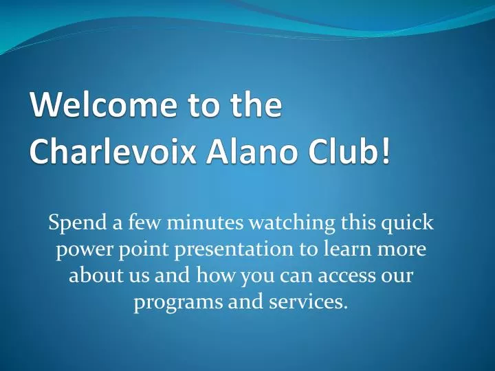 welcome to the charlevoix alano club