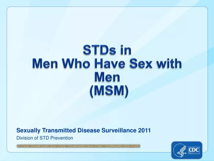 stds in men who have sex with men msm