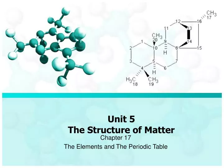 unit 5 the structure of matter