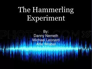 The Hammerling Experiment