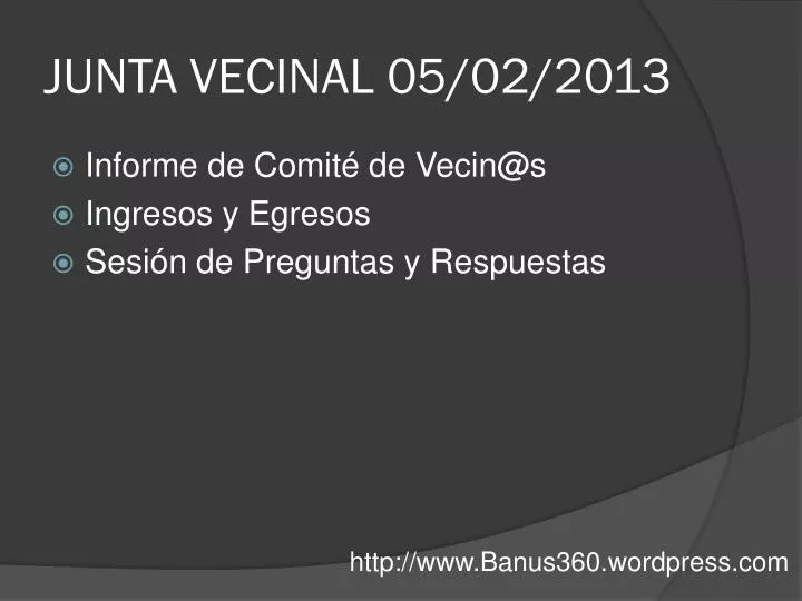 junta vecinal 05 02 2013