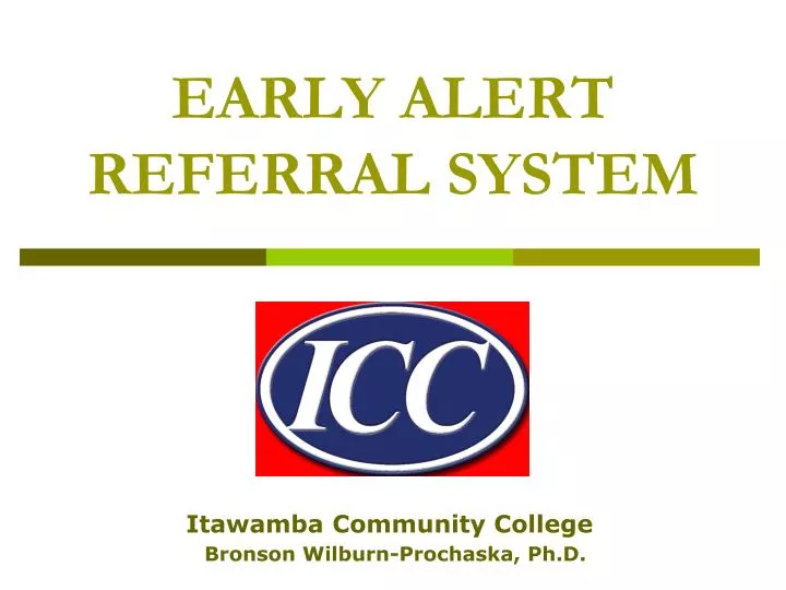 early alert referral system