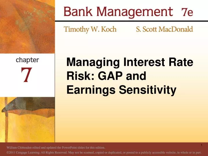 managing interest rate risk gap and earnings sensitivity