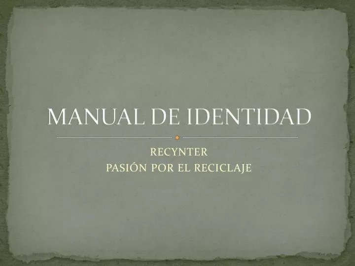 manual de identidad