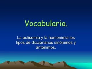 vocabulario