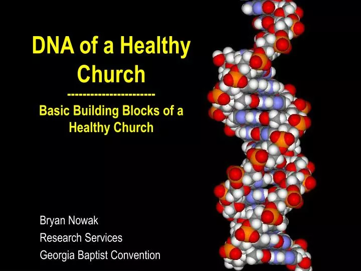 dna of a healthy church