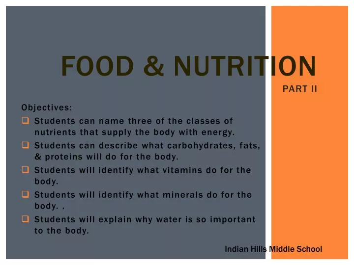 food nutrition part ii