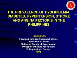SPONSORS: Food and Nutrition Research Institute Department of Health