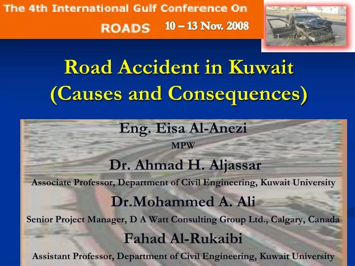 road accident in kuwait causes and consequences
