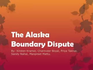 The Alaska Boundary Dispute