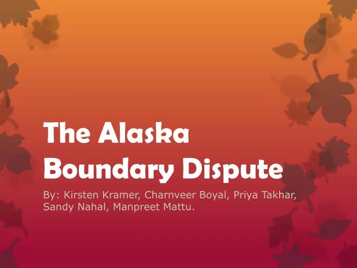 the alaska boundary dispute