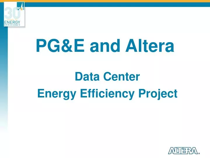 pg e and altera