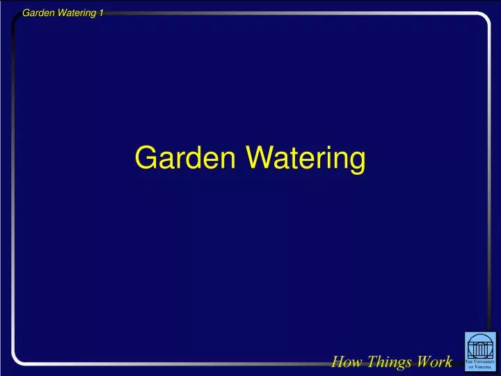 garden watering