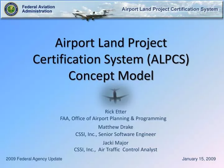 airport land project certification system alpcs concept model