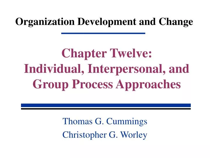 organization development and change