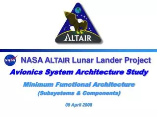 NASA A LTAIR Lunar Lander Project Avionics System Architecture Study