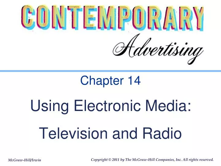 chapter 14 using electronic media television and radio